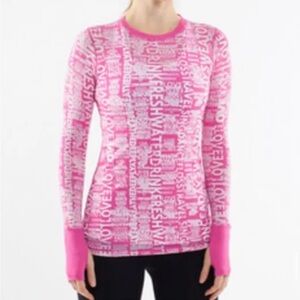 Paris Pink Lululemon Long Sleeve Top Vintage